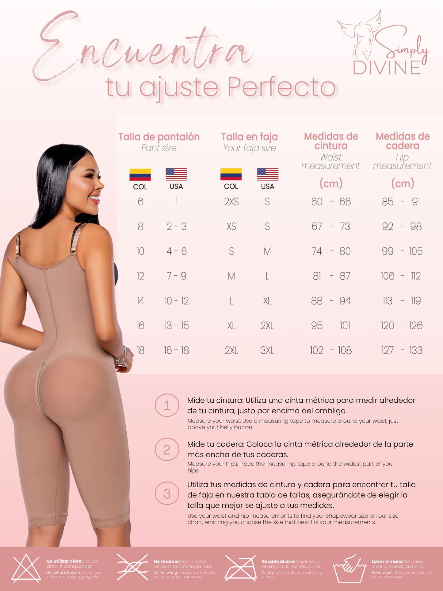 SD-2021 Long Invisible Girdle with Front Clasp
