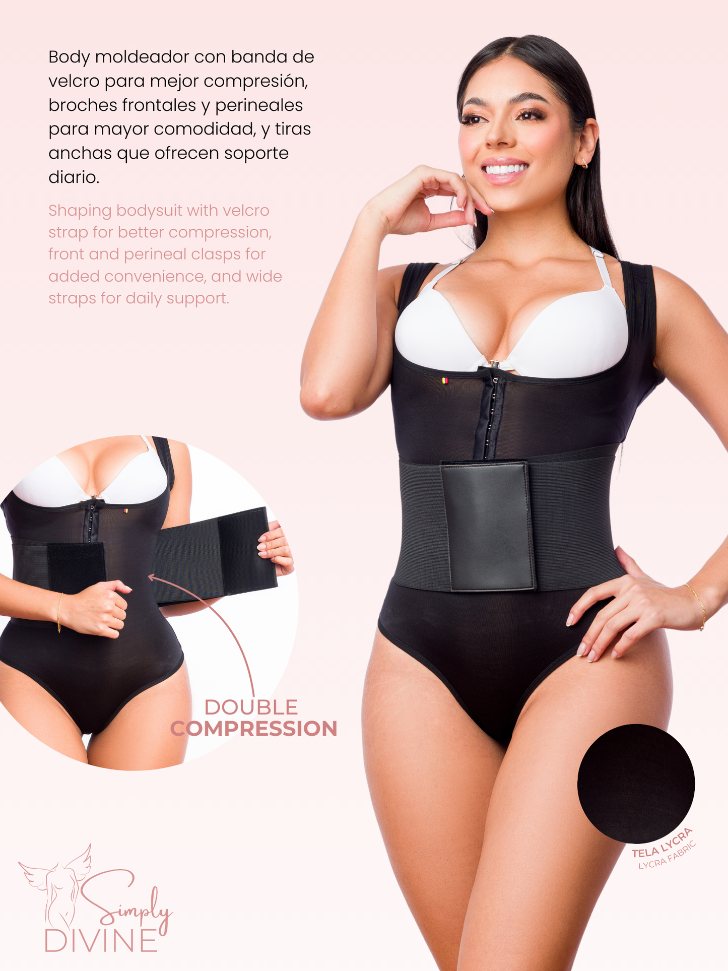 SD-2003 Bodysuit Double-Adjustable Shapewear with Velcro